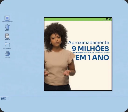 Peça de motion design da campanha PSD Mulher